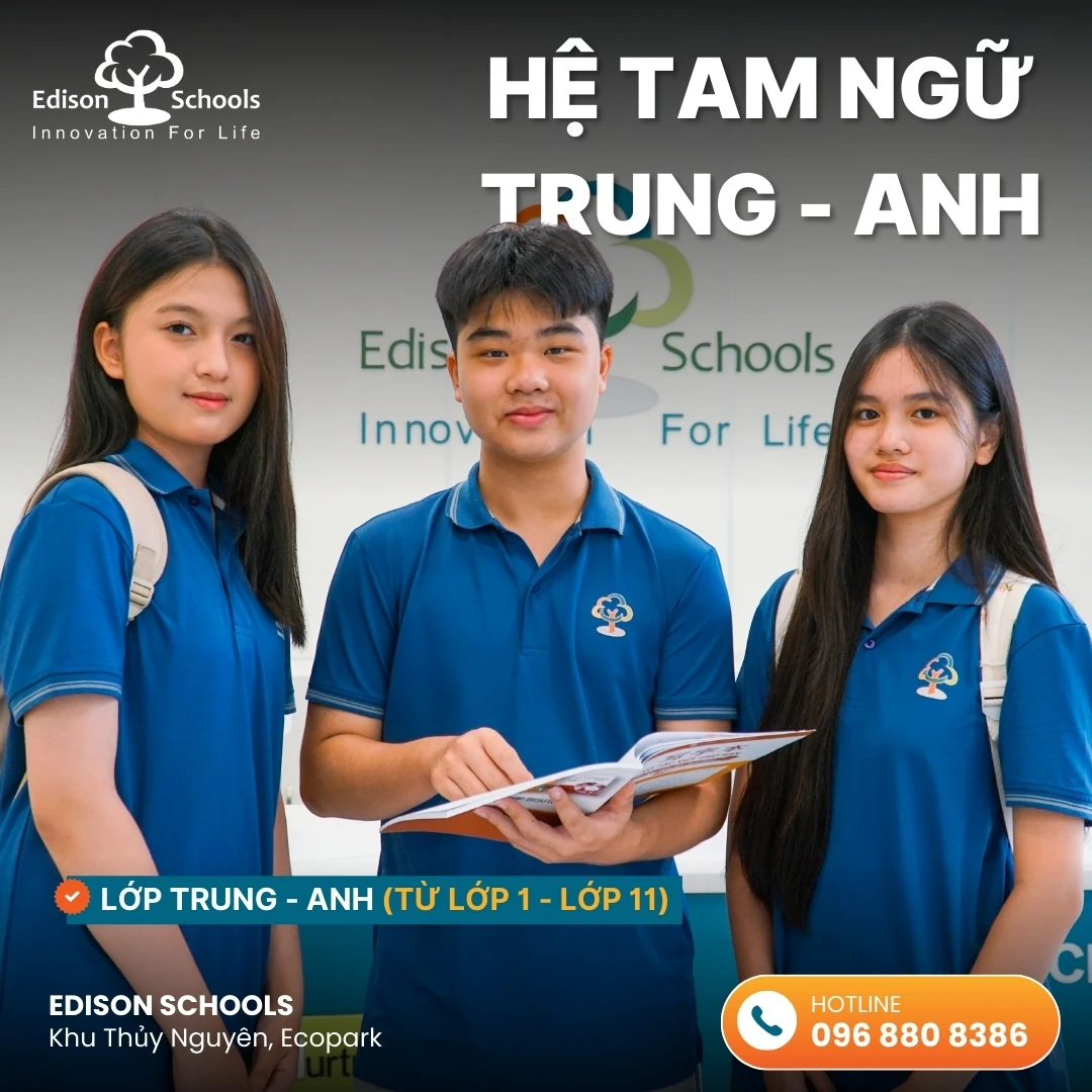 Trường PTLC Edison Ecopark thông báo tuyển sinh năm học 2026-2027