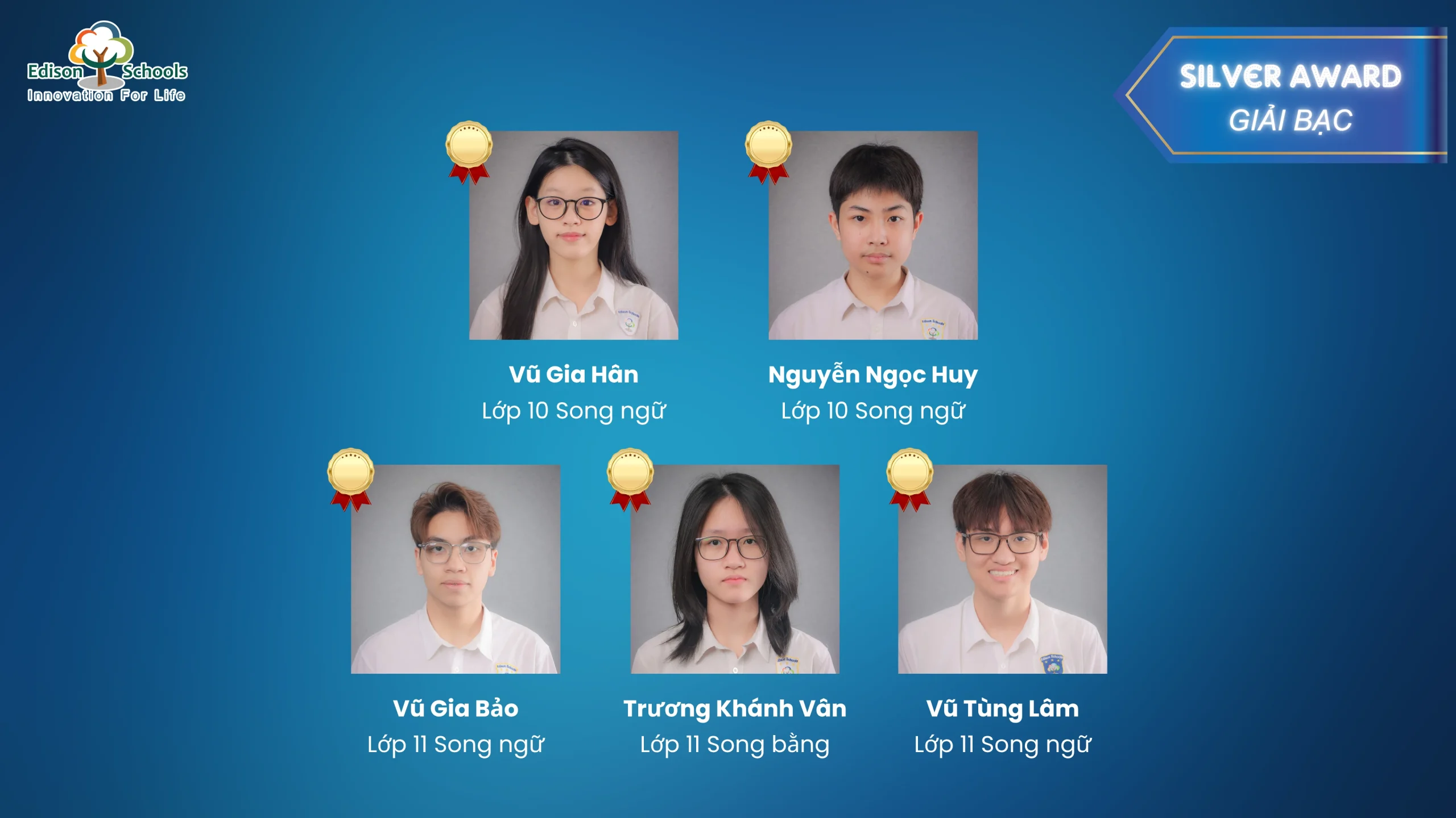 Thí sinh đạt giải bạc trong kỳ thi FISO