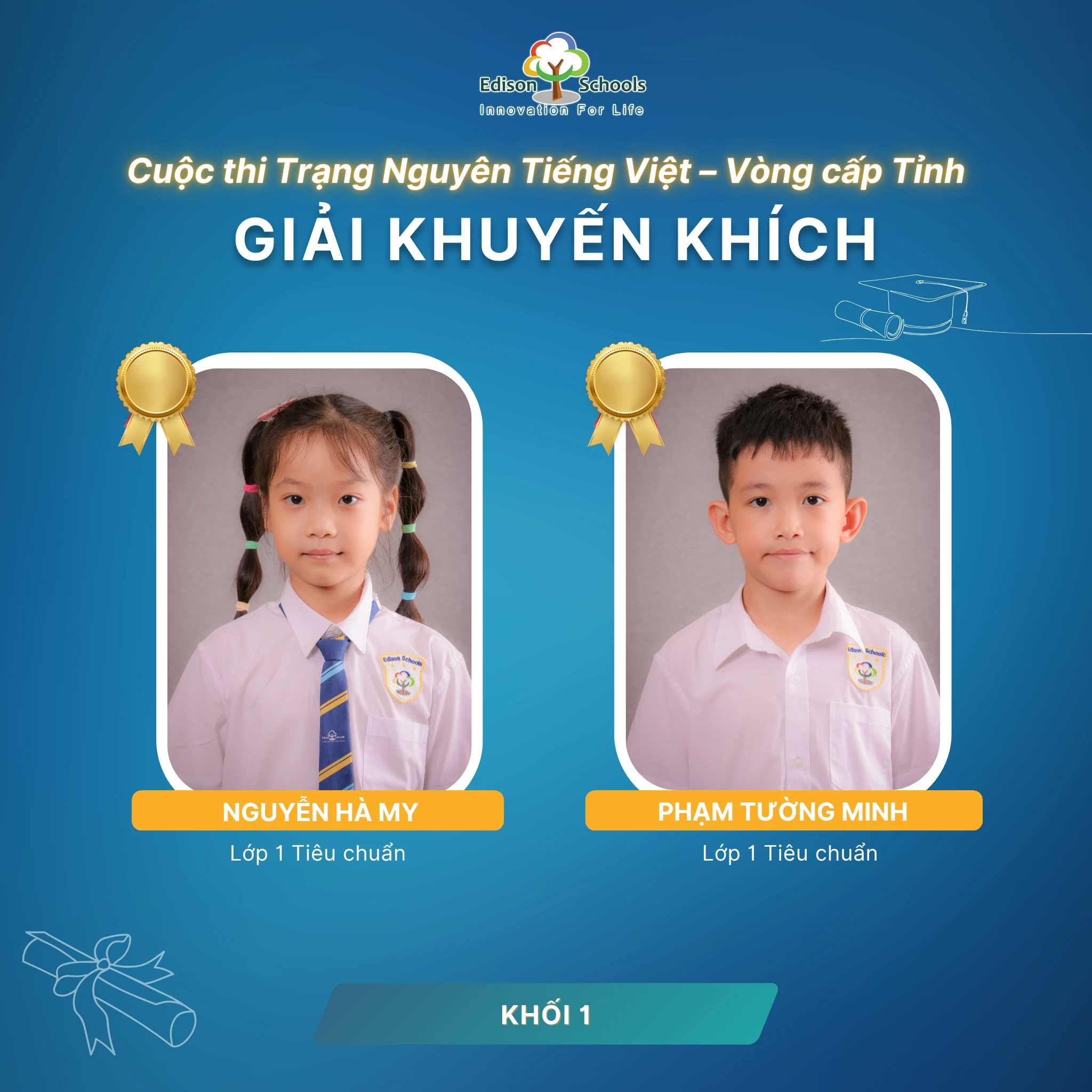 Học sinh lớp 1 Edison Ecopark đạt thành tích cao tại Trạng Nguyên Tiếng Việt cấp tỉnh