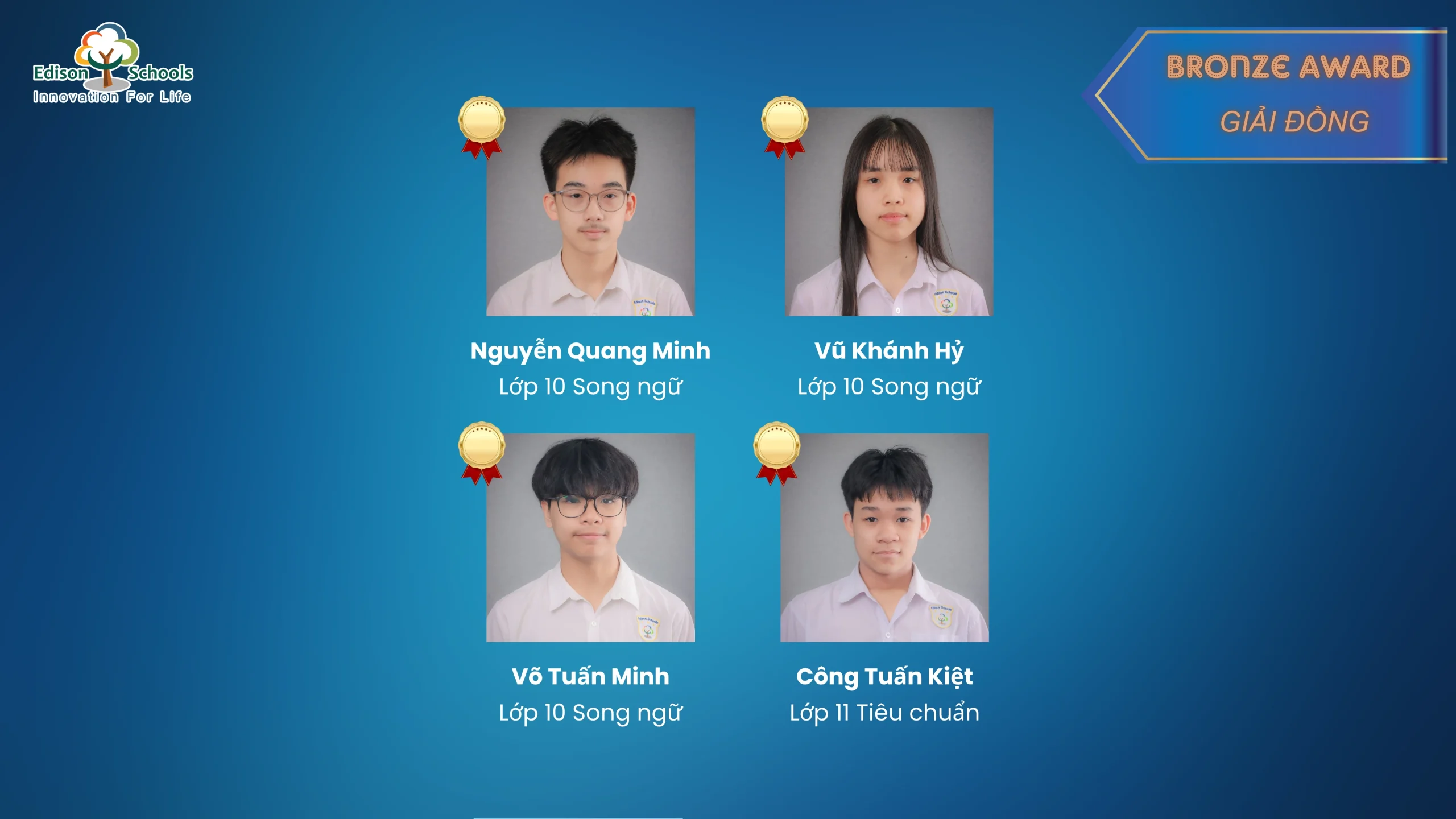 Thí sinh đạt giải đồng trong kỳ thi FISO