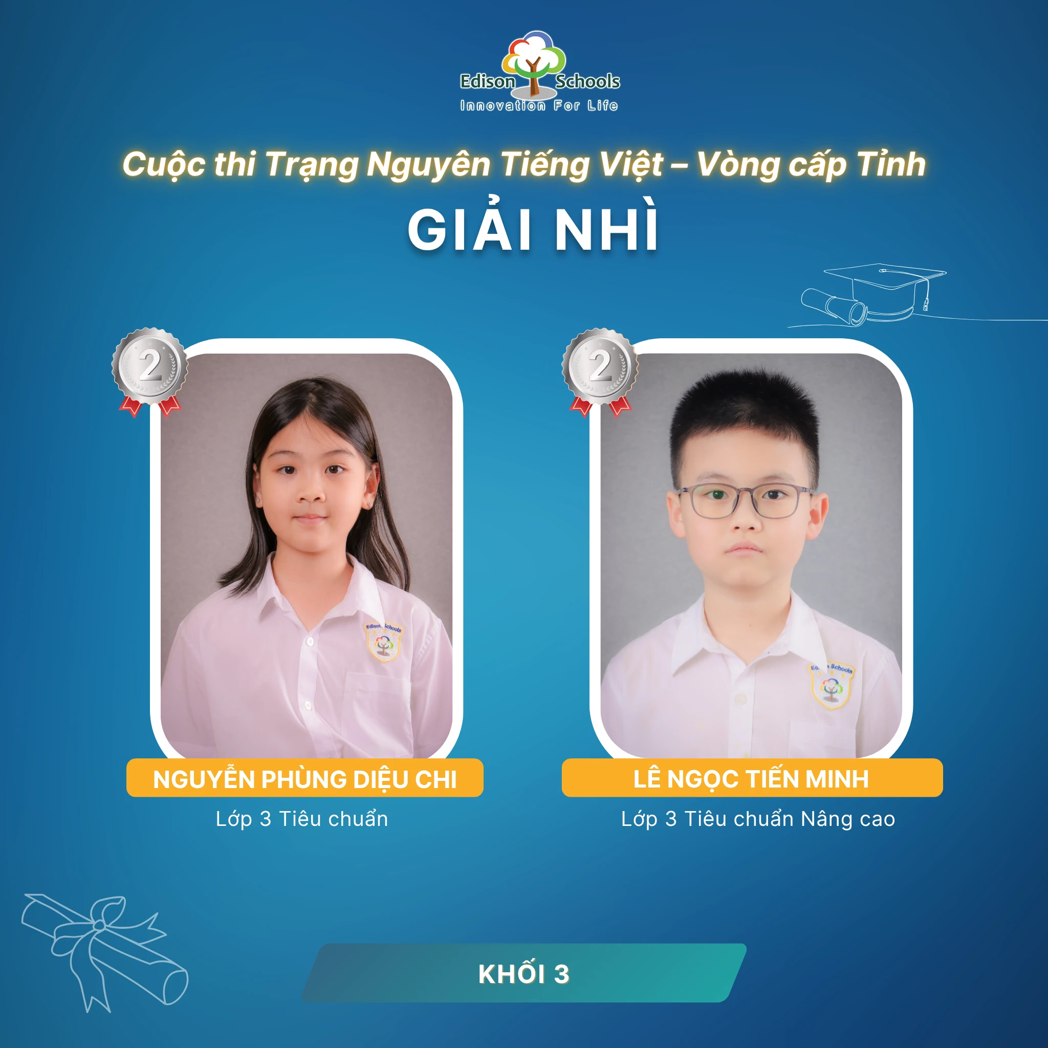 Học sinh lớp 3 Edison Ecopark đạt thành tích cao tại Trạng Nguyên Tiếng Việt cấp tỉnh