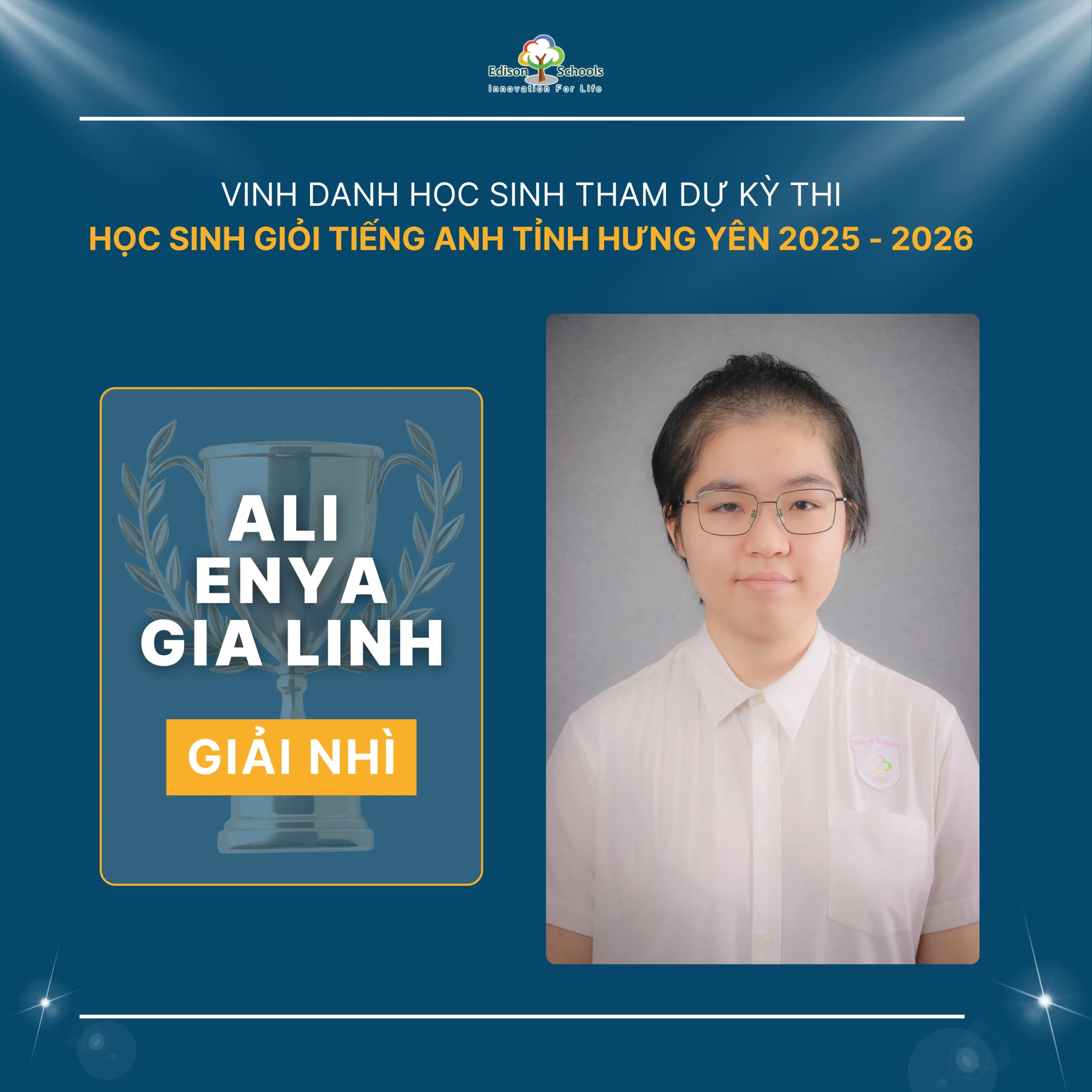 Editeens THPTgiành 02 giải học sinh giỏi Tiếng Anh cấp tỉnh Hưng Yên năm học 2025–2026