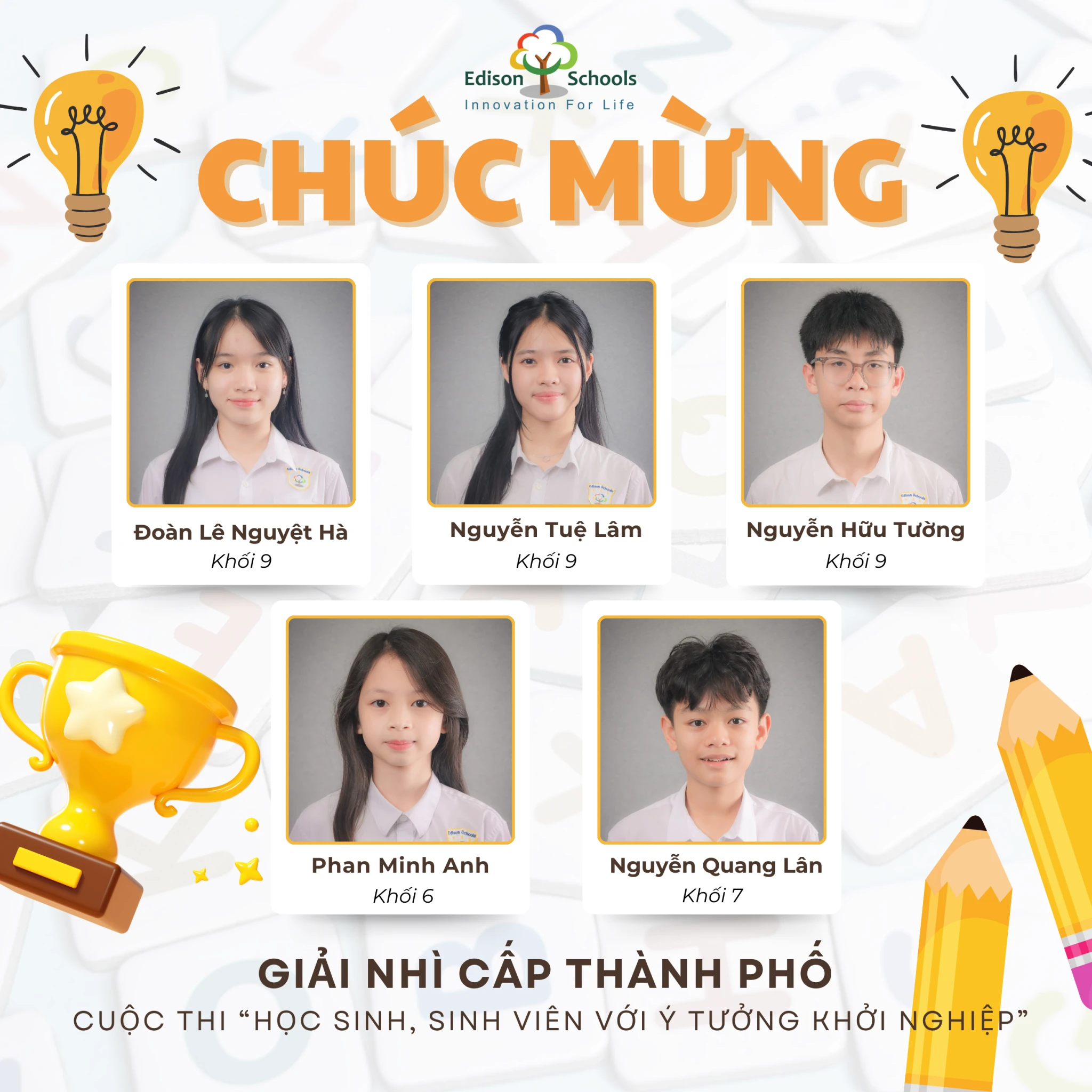 Học sinh Edison An Khánh xuất sắc giành giải nhì trong cuộc thi khởi nghiệp Thành phố Hà Nội