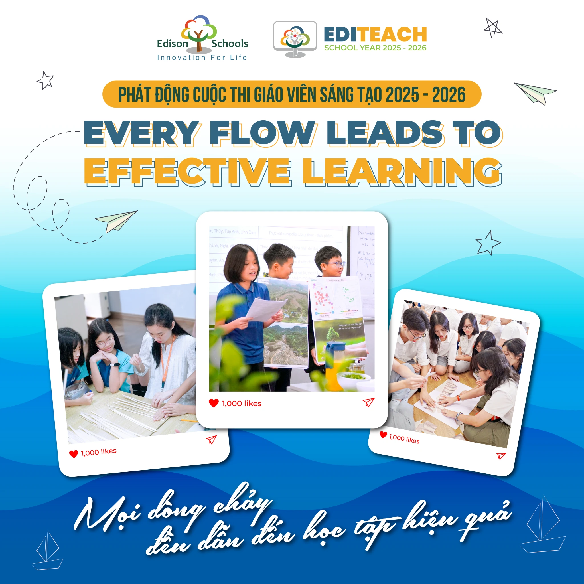 Hệ thống Trường PTLC Edison phát động cuộc thi Giáo viên sáng tạo Editeach 2025 – 2026