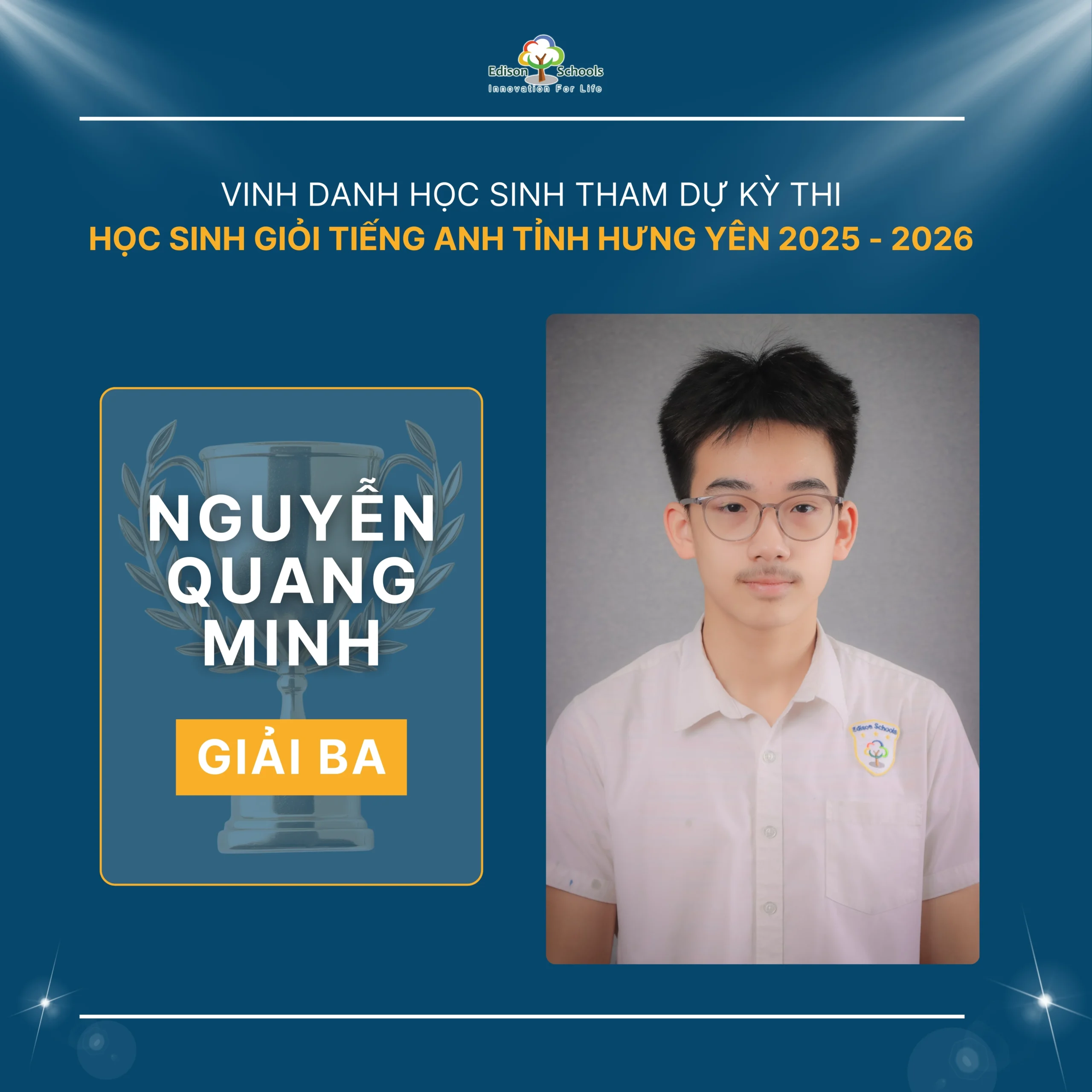 Editeens THPTgiành 02 giải học sinh giỏi Tiếng Anh cấp tỉnh Hưng Yên năm học 2025–2026