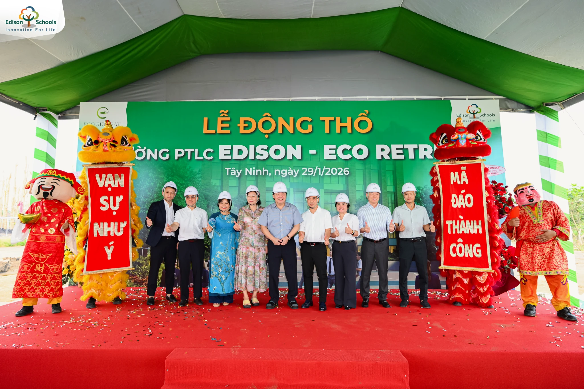 Động thổ xây dựng Trường PTLC Edison Eco Retreat – Khơi nguồn hành trình sáng tạo